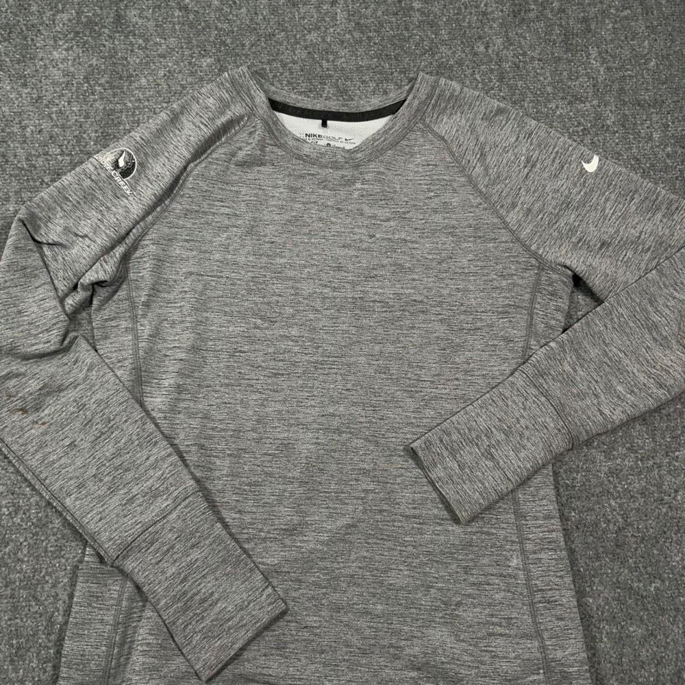 Nike Golf Dri-FIT‎ Pullover Top Womens Medium Thumbholes Coyote Creek Grey